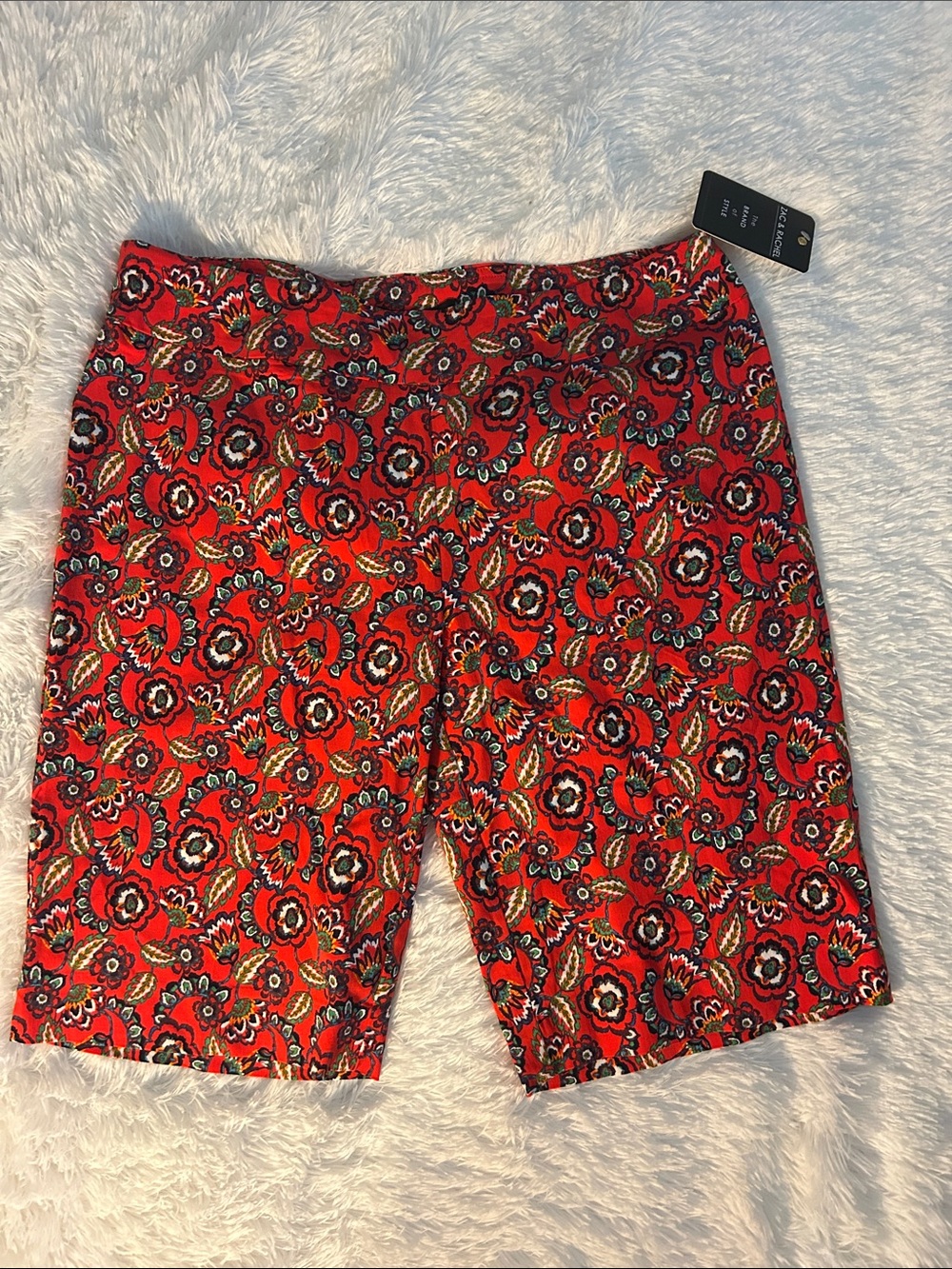 Zac & Rachel Red Floral Bermuda Shorts